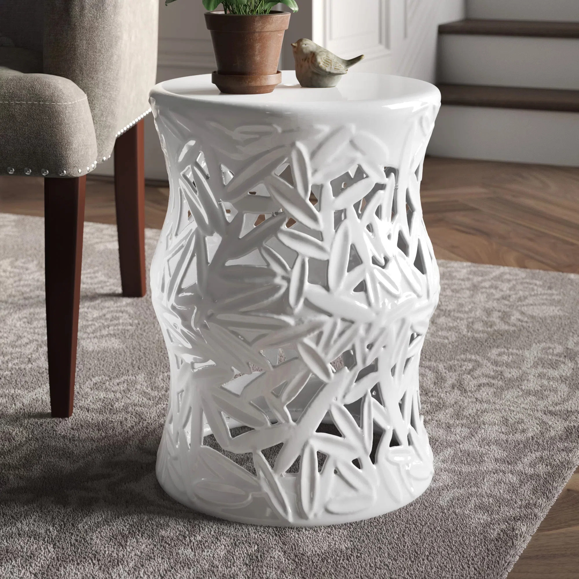 Swanson Ceramic Accent Stool | Wayfair North America