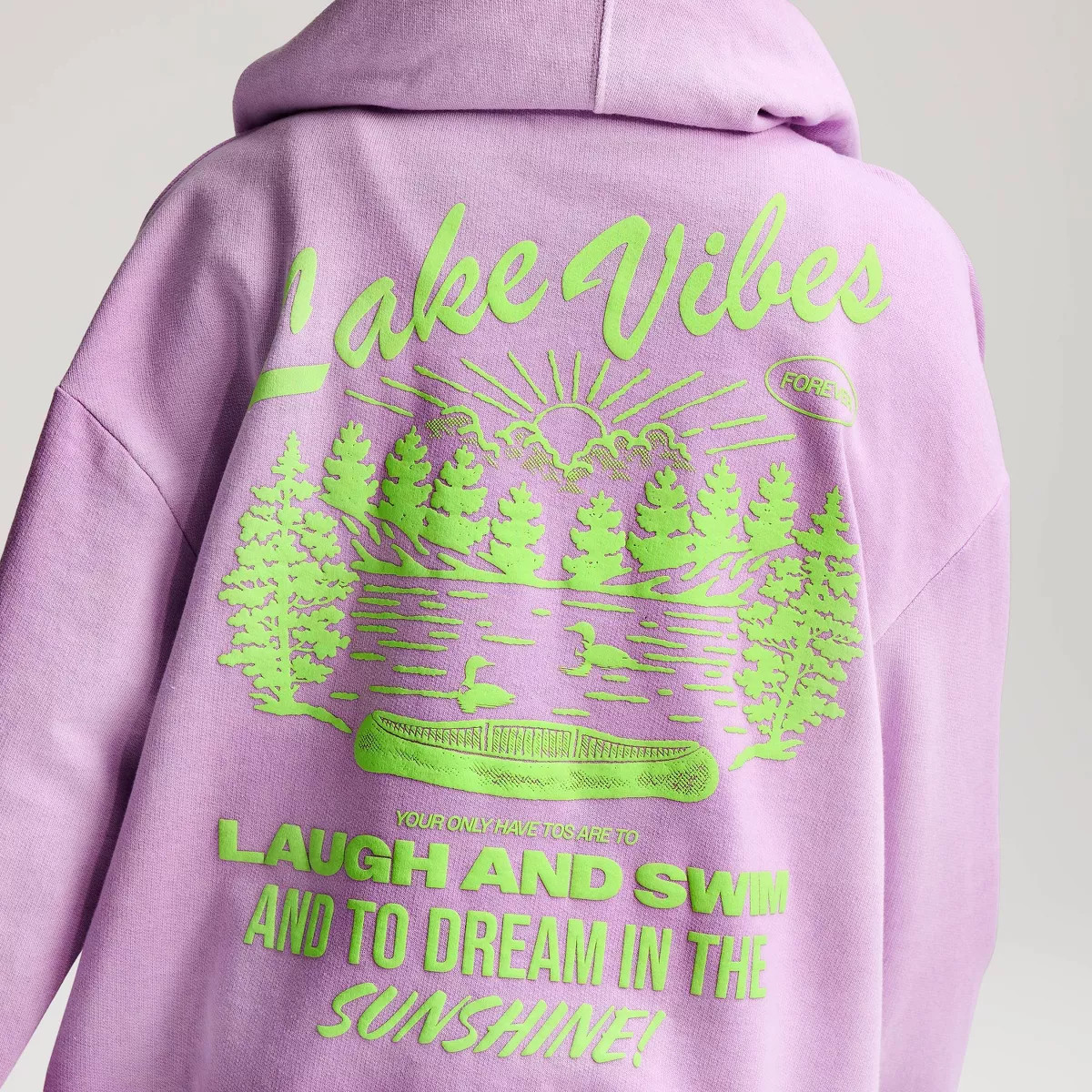 Girls' French Terry Graphic Zip-Up Hoodie Sweatshirt - Cat & Jack™ Lilac Purple M | Target