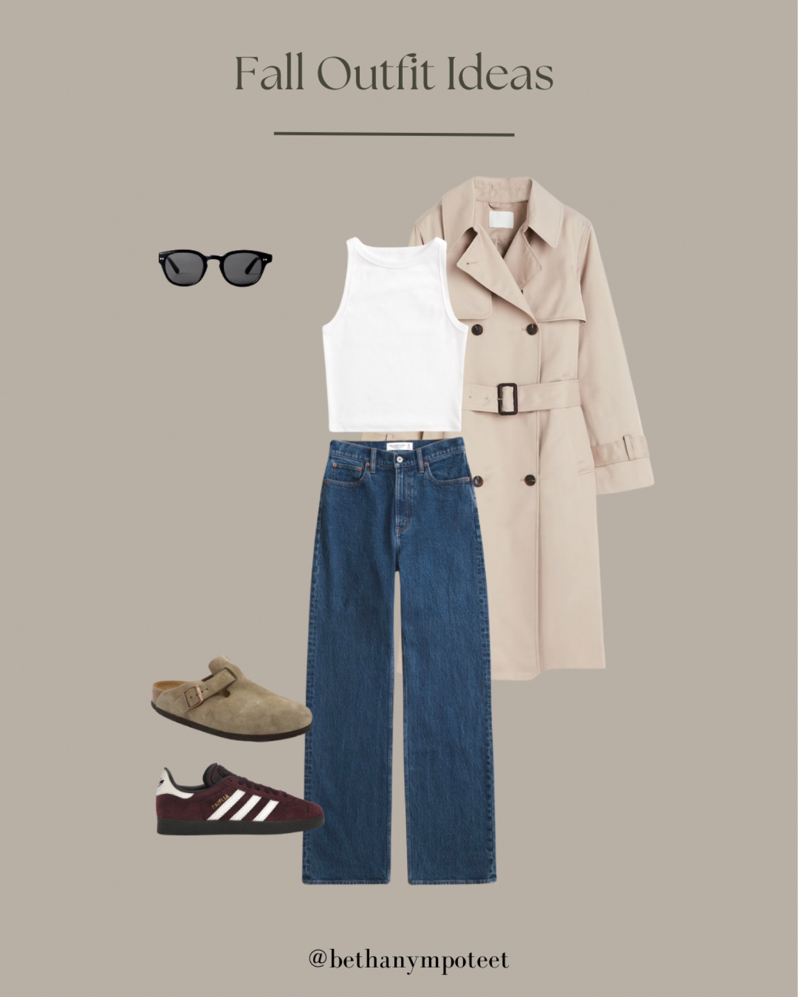 Fall Outfit Inspo! Favorite dark wash Abercrombie denim and a new trench from H&M! Linked a few very similar shoe options! 

#LTKstyletip #LTKshoecrush #LTKfindsunder100