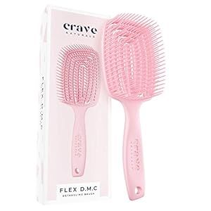 Crave Naturals FLEX DMC Detangling Brush for Thick & Curly Hair - Flexible Detangler Hairbrush Sq... | Amazon (US)