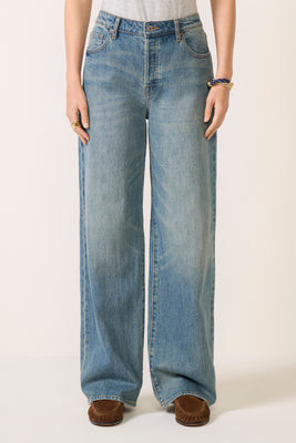 GOOD AMERICAN Women's Vintage Wide Jeans, Size 8, I1338 Blue | Evereve