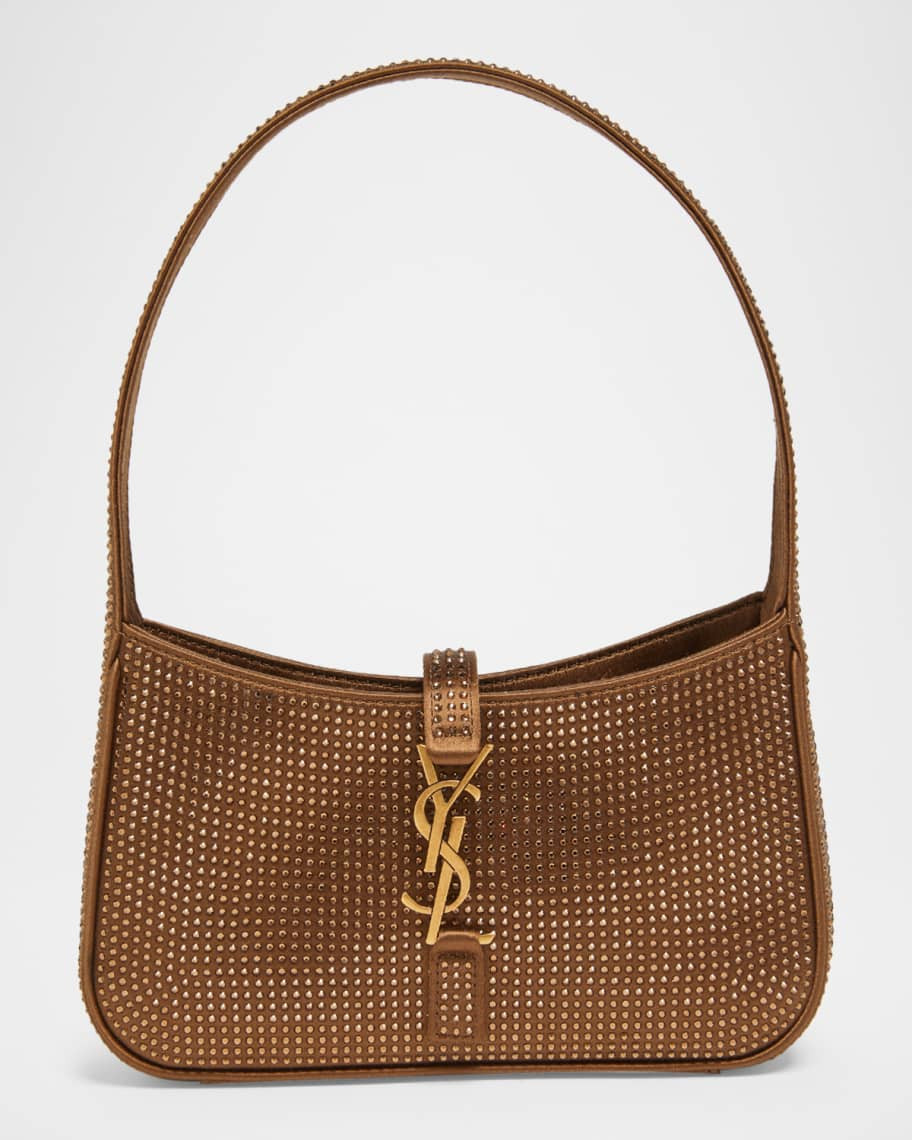 Saint Laurent Le 5 A 7 Mini Shoulder Bag in Strass Viscose-Silk | Neiman Marcus