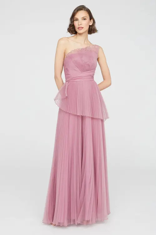 Theia Delphine Pleated Organza Gown in Dusk at Nordstrom, Size 8 | Nordstrom