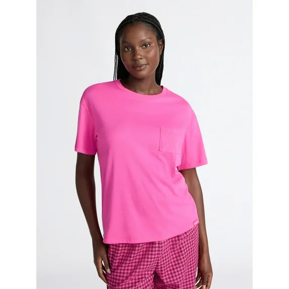 Joyspun Women's Sleep Tee with Short Sleeves, Sizes XS-3X - Walmart.com | Walmart (US)