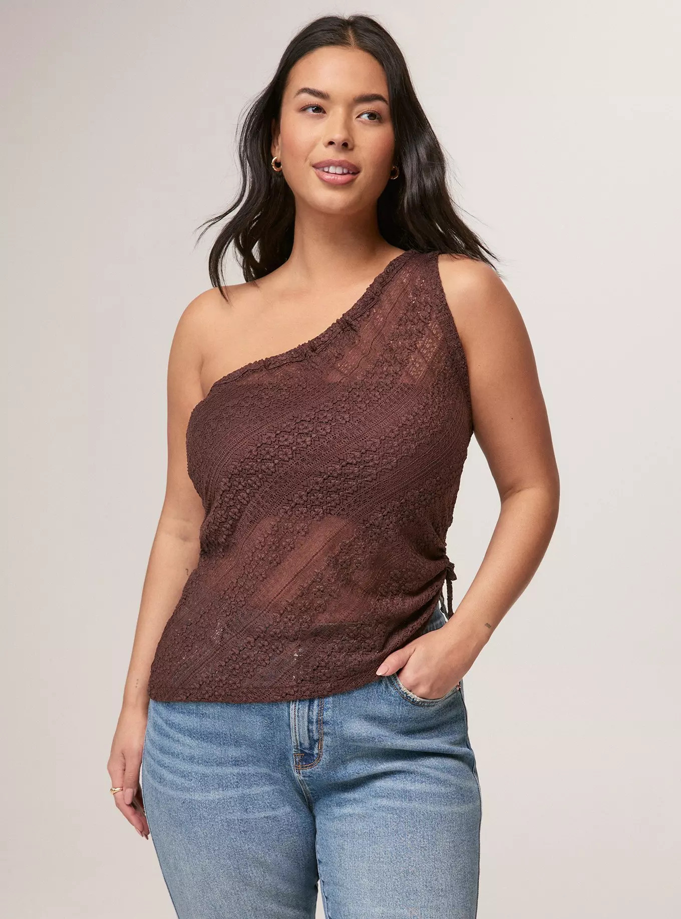 Festi One-Shoulder Lace Tank | Torrid (US & Canada)