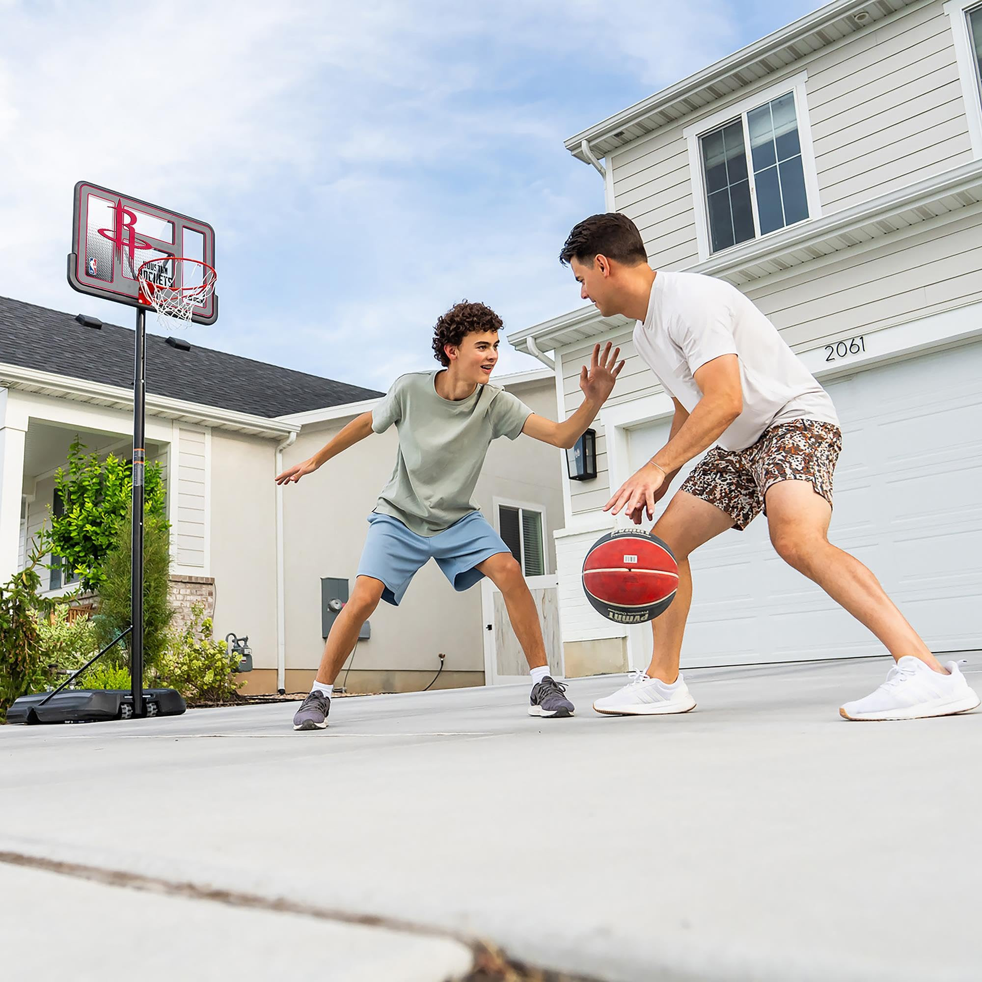 Lifetime NBA Houston Rockets Portable Basketball Hoop, Adjustable Height 7.5-10 Ft, 44 Inch Shatt... | Amazon (US)