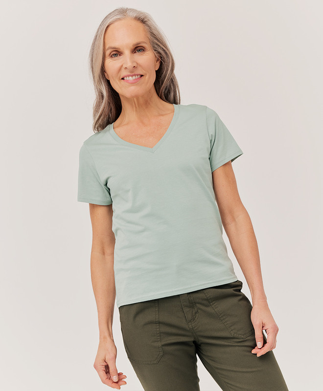 softspun v-neck tee | Pact Apparel