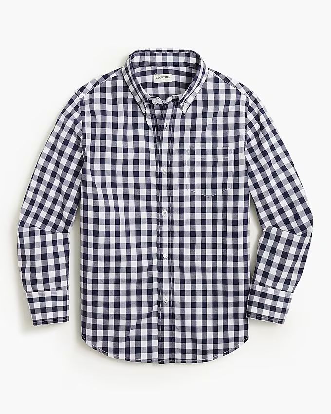 Kids' long-sleeve flex patterned washed shirt | J.Crew Factory