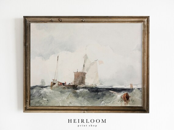 Ocean Painting  Coastal Decor  Digital Art  PRINTABLE  | Etsy | Etsy (US)