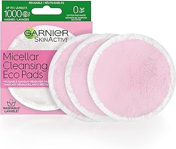 Garnier SkinActive Micellar Cleansing Eco Pads, Reusable, 3 Ultra-soft Microfiber Pads, 1 Count (... | Amazon (US)