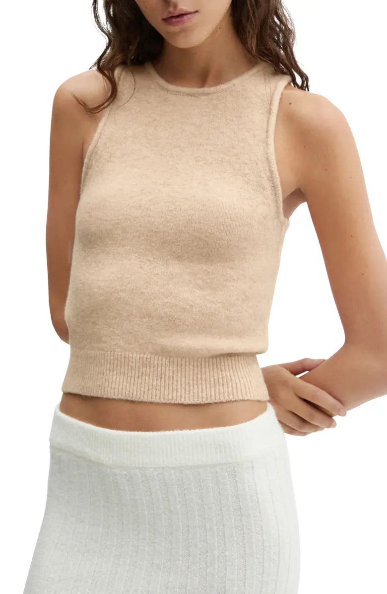 MANGO Agur Roll Edge Sleeveless Top | Nordstrom | Nordstrom