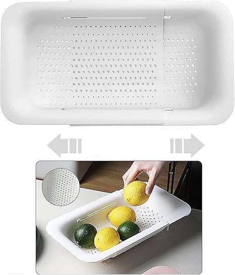 Over the Sink Colander, Collapsible Colander Over the Sink Strainer Basket, Collapsible Sink Cola... | Amazon (US)