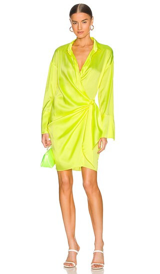 Gisele Mini Dress in Neon Yellow | Revolve Clothing (Global)