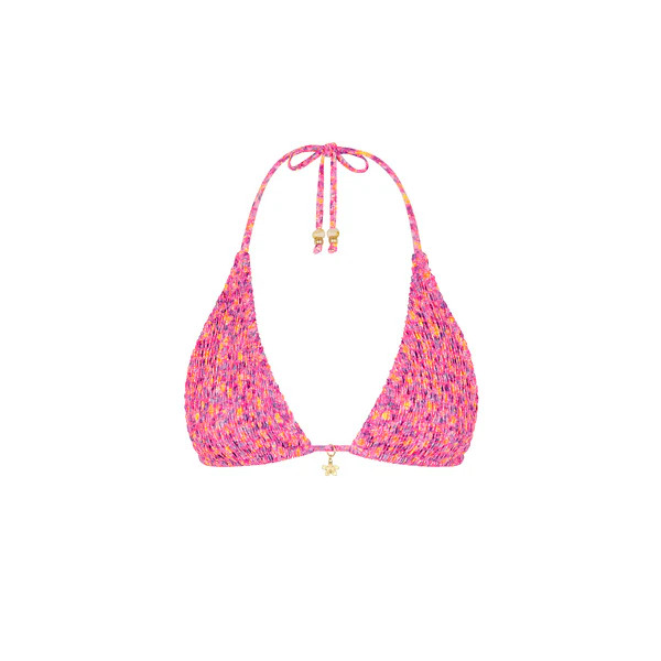 Shirred Triangle Bikini Top - Gelato Bloom | Kulani Kinis US