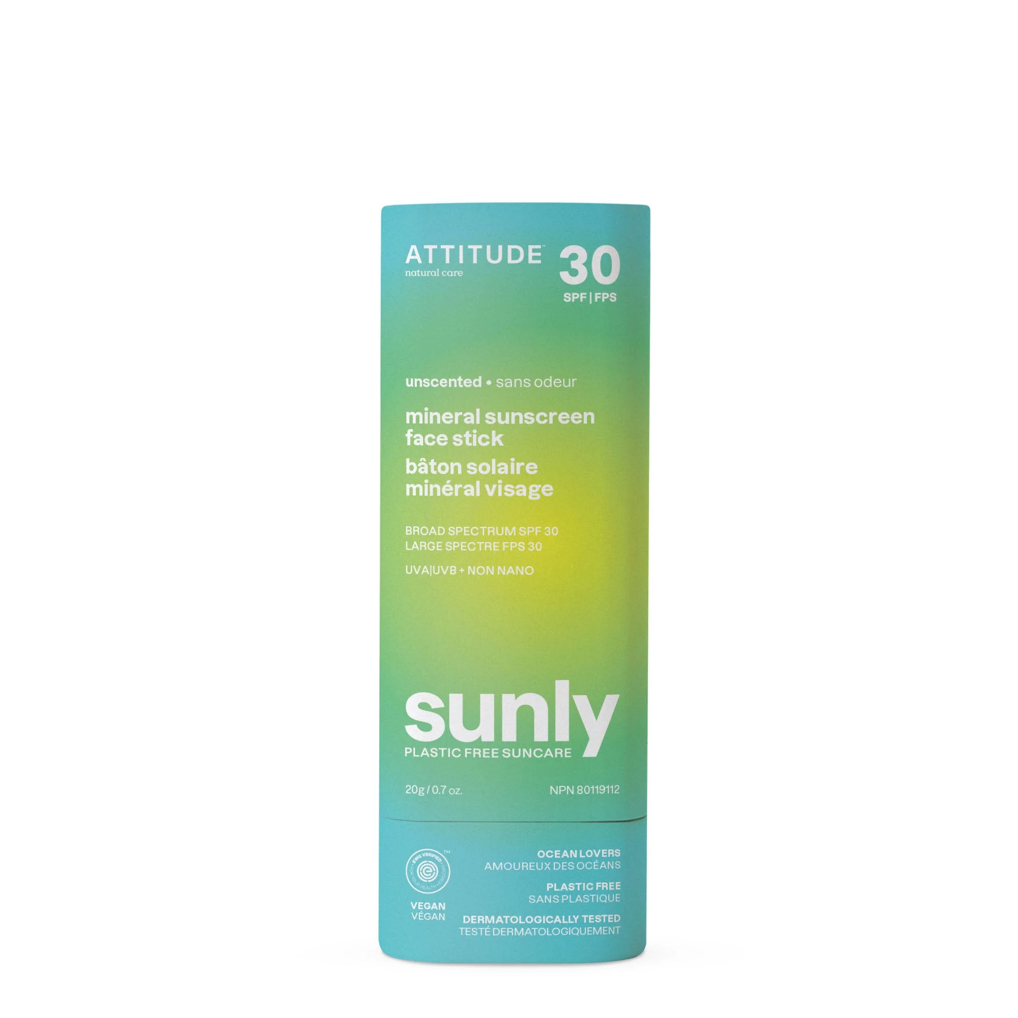 Mineral Sunscreen Face Stick Spf 30 | ATTITUDE