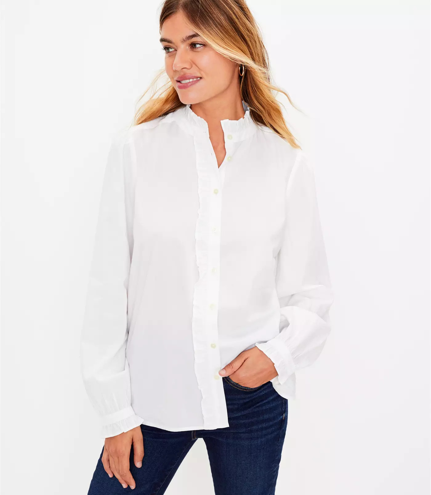 Ruffle Shirt | LOFT | LOFT