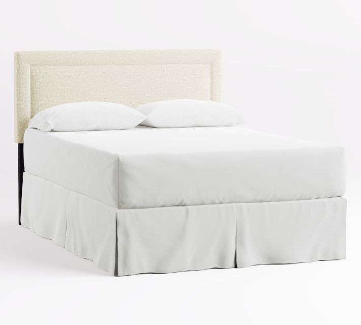 Elliot Square Upholstered Headboard, Cal King, Rustic Chenille Rosewood | Pottery Barn (US)