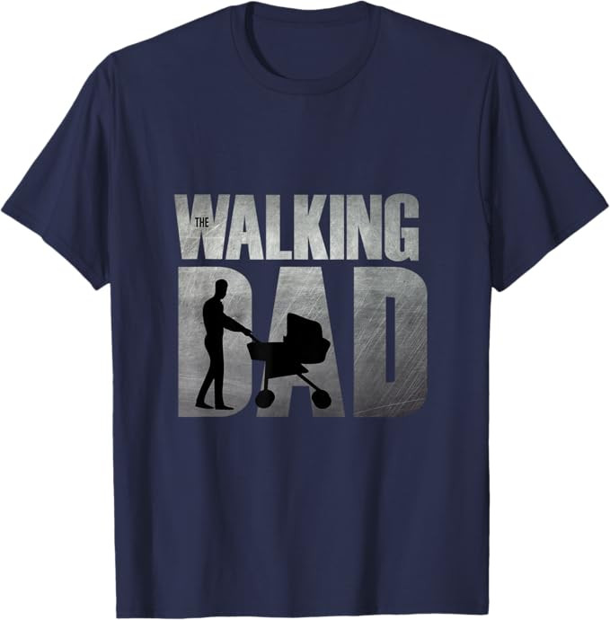 Funny Humorous Walking Dad Baby Fatherhood T-Shirt | Amazon (US)