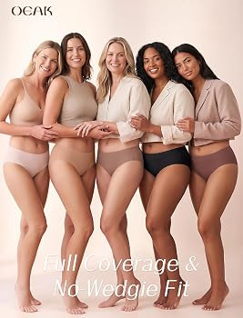 OEAK Womens Seamless Underwear Invisible Hipster Panties | Amazon (US)