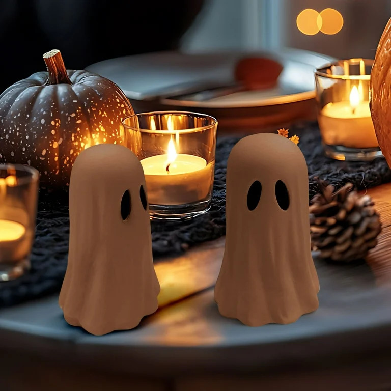 Homemoh Paper Mache Ghost Halloween Decoration – DIY-Friendly, Lightweight Tabletop Decor, Eco-... | Walmart (US)