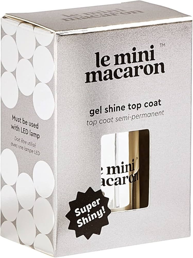 le mini macaron Gel Shine Top Coat - Salon Quality Nails at Home. Long Lasting, Chip-Free, Vegan,... | Amazon (US)