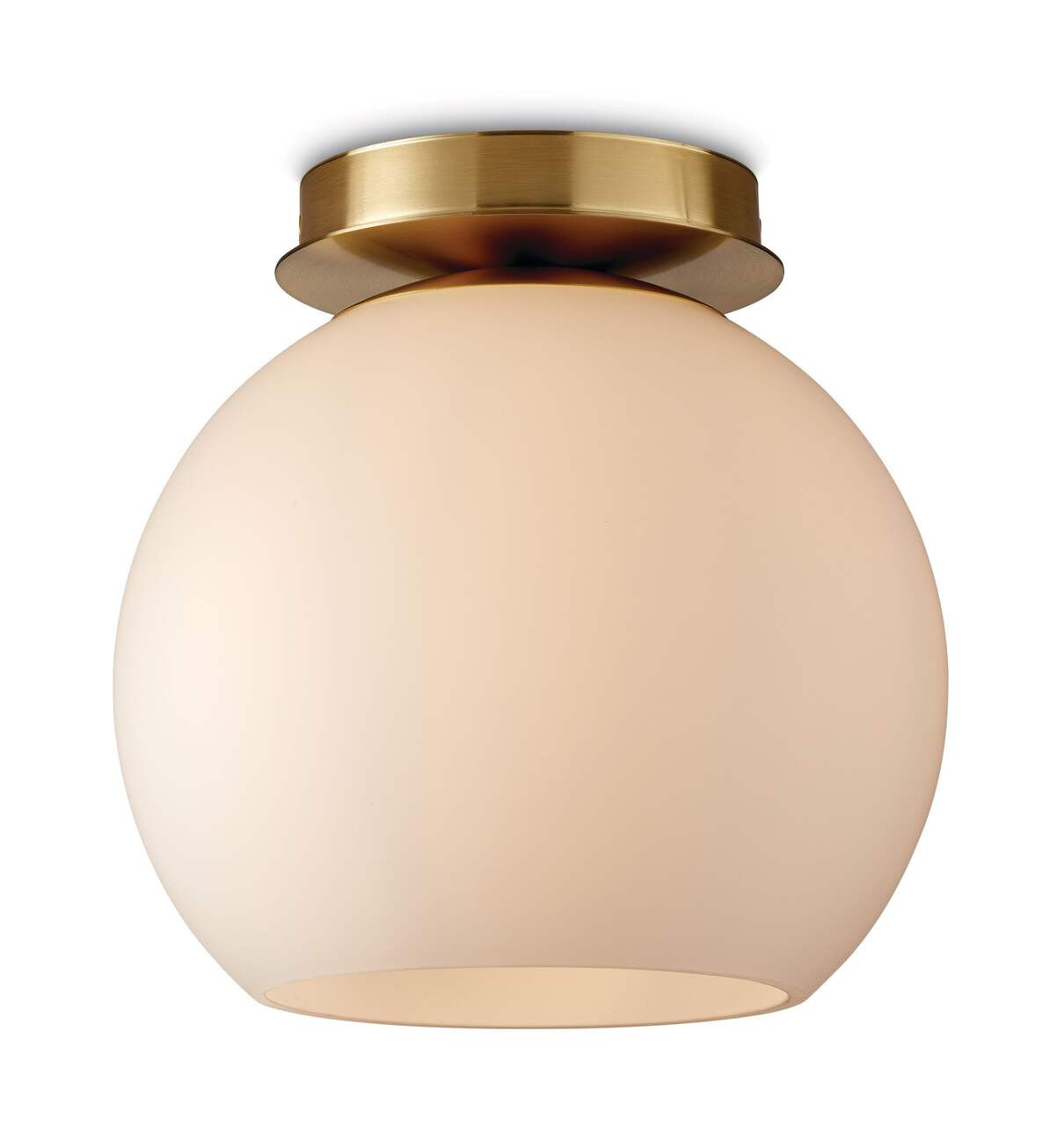 CANVAS Clavet 1-Light Flush Mount Ceiling Light with Opal Glass Shade, Brushed Gold#152-2640-2 | Canadian Tire