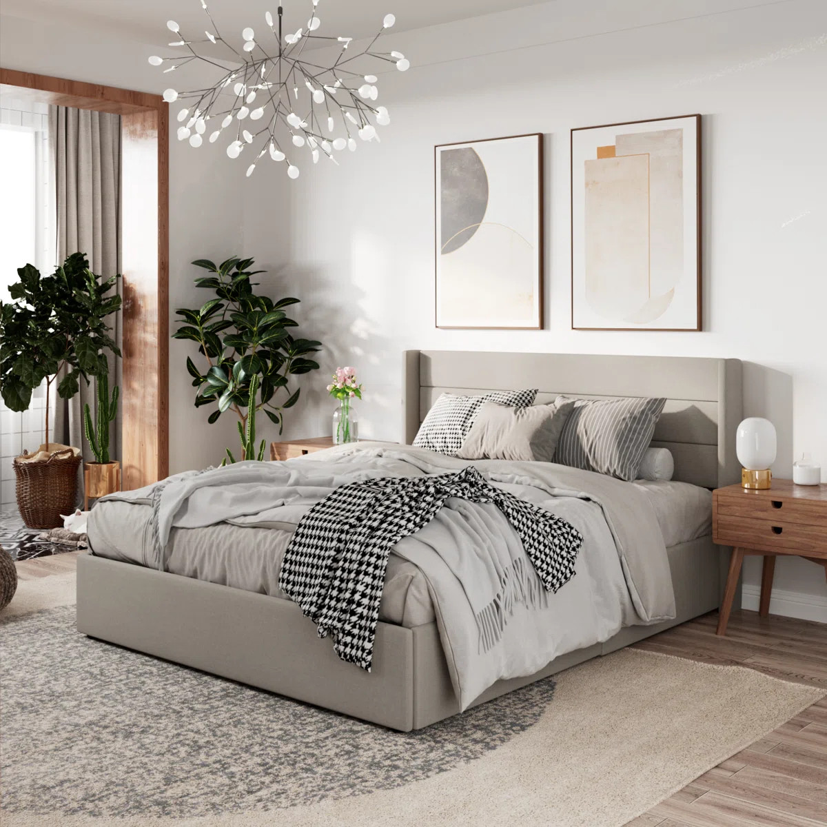 Braya Hydraulic Lift Up Storage Upholstered Platform Bed | Wayfair North America