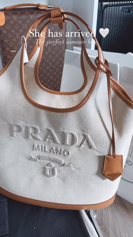 The most beautiful summer bag 
This Prada bag has the most beautiful linen fabric and a beautiful contrast with brown 
This tote bag will the perfect bag to take to Italy 


#LTKItBag #LTKTravel #LTKOver40