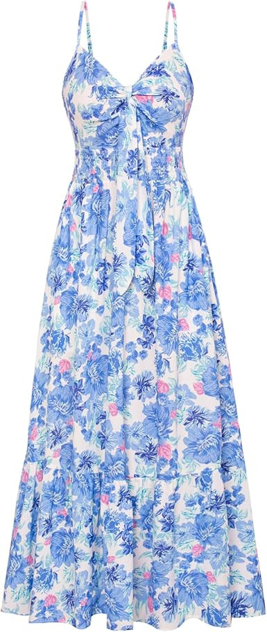 GRACE KARIN Womens Summer Floral Maxi Dresses 2026 Long Flowy Boho Dress Beach Vacation Sundresse... | Amazon (US)