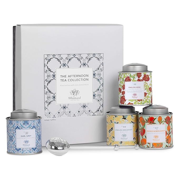 Whittard of Chelsea- The Afternoon Collection- Gift Box Includes- 3 Black Teas & 1 Green Tea Engl... | Amazon (US)
