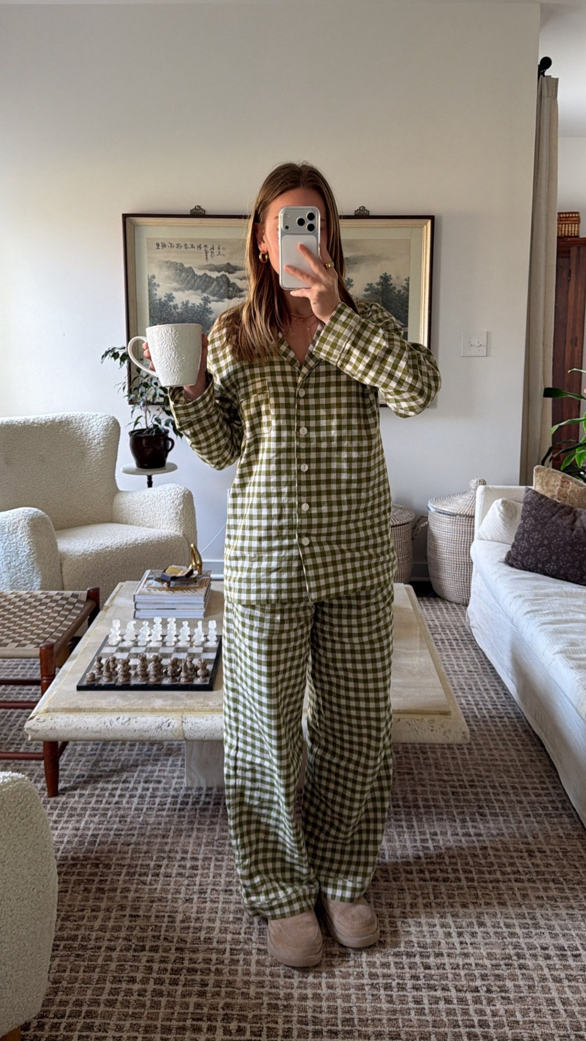 11/18/25 Linking my green gingham PJ set from Piglet in Bed — the cutest subtle Christmas PJs that still feel timeless enough to wear all year round. Wearing a size small!
use code “VANESSAF15” for 15% off Piglet in Bed 🥰

#LTKHoliday #LTKmorningroutine #LTKSeasonal