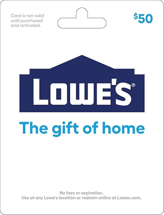 Lowe's Physical Gift Card - $50 | Amazon (US)
