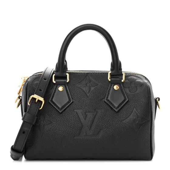 LOUIS VUITTON Empreinte Monogram Giant Speedy Bandouliere 20 Black | FASHIONPHILE (US)