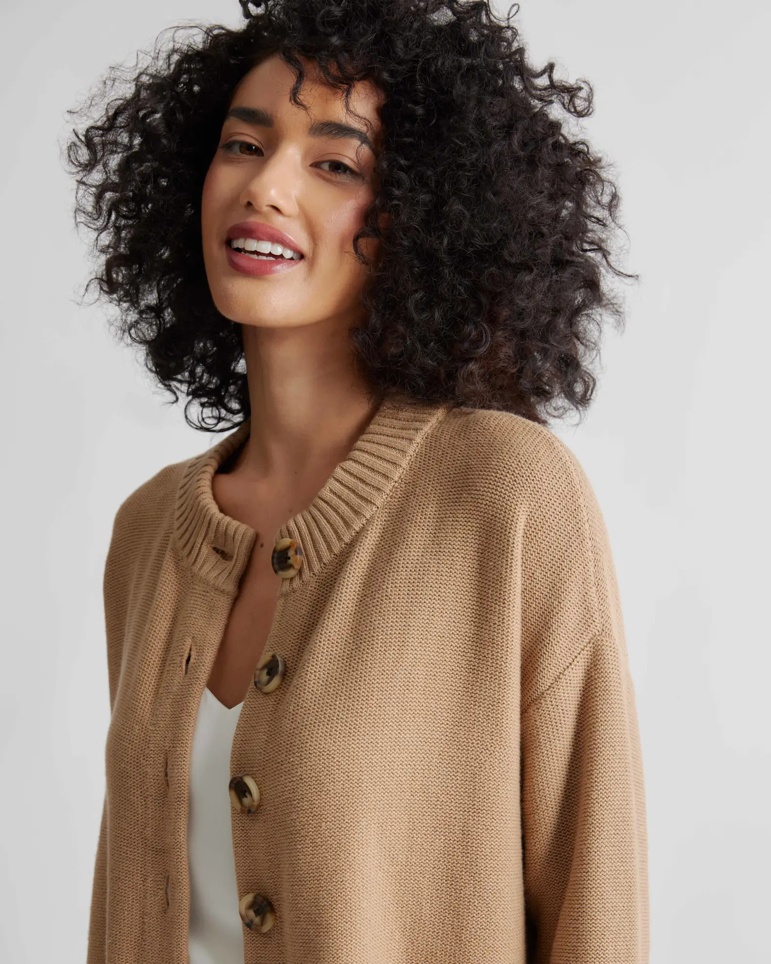 100% Organic Cotton Cropped Cardigan | Quince