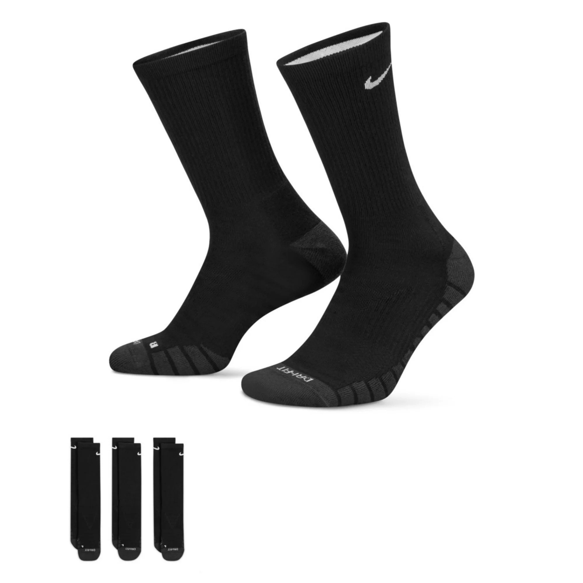 Women's Nike 3 Pack Everyday Max Cushioned Training Crew Socks | Kohl's