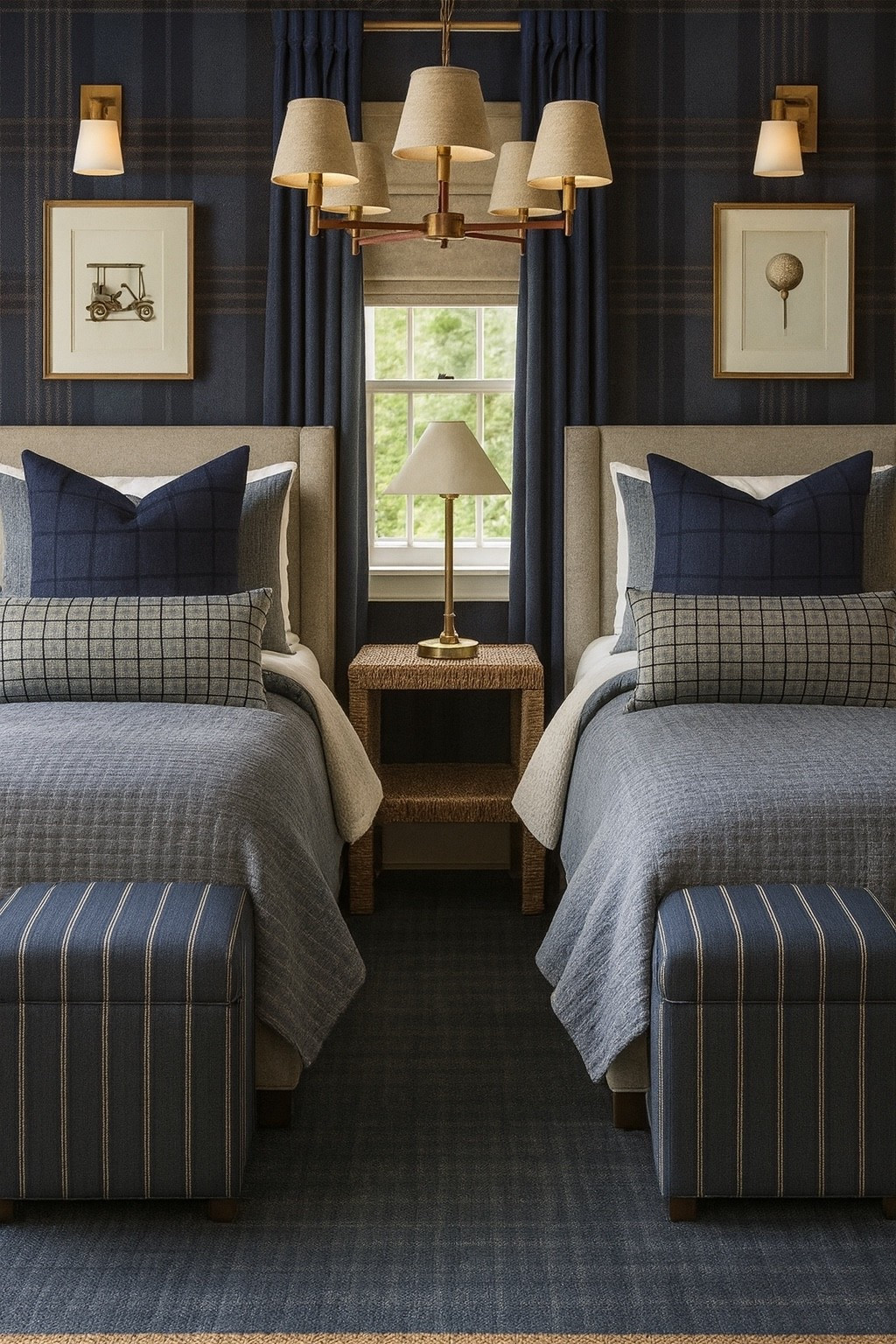 Navy and plaid filled bedroom 

#blackfriday #sale #home #bedroom 

#LTKCyberWeek #LTKSaleAlert #LTKHome