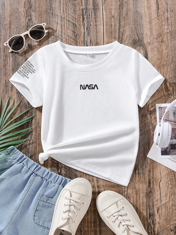 SHEIN Kids EVRYDAY Toddler Boys Letter Graphic Tee | SHEIN