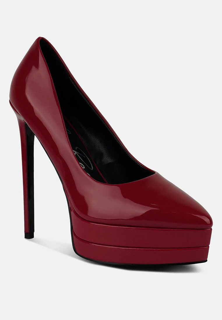 cuddles patent pu high heeled pumps | Shop Simon