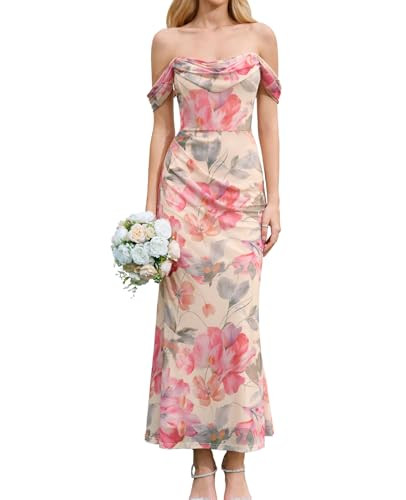 GLNEGE Off the Shoulder Corset Wedding Guest Cocktail Formal Dresses | Amazon (US)