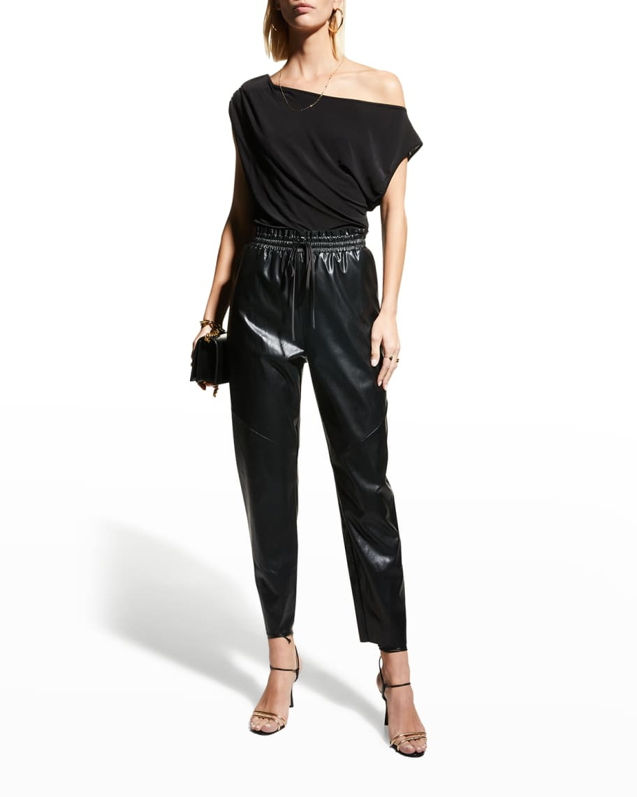 Ramy Brook Samson Faux-Leather Straight-Leg Pants | Neiman Marcus