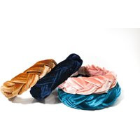 Braided Velvet Headband Smaller Version   Mustard / Pink / Blue / Emerald / Adult / Blush / Burnt Orange  Thick  / Woman / Girl/ Baby | Etsy (US)