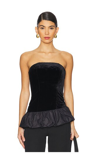 x REVOLVE Prina Bubble Top in Black | Revolve Clothing (Global)