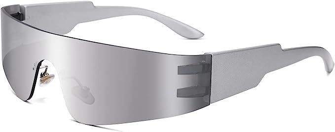 Pro Acme Wrap Around Sunglasses Women Men Trendy Rimless Futuristic Flat Top Shield, Sports Outdo... | Amazon (US)