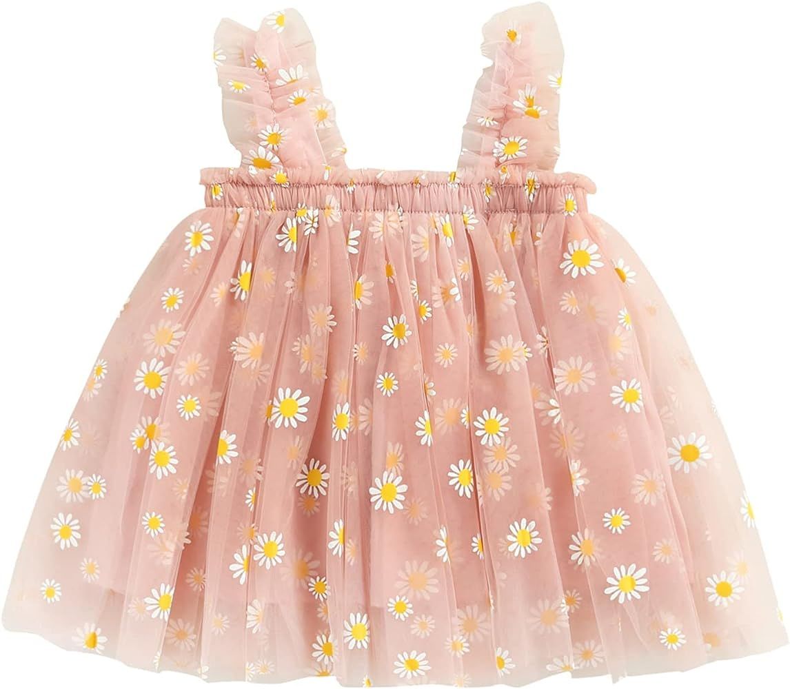 Toddler Baby Girl Tutu Dress Sleeveless Layered Tulle Dress | Amazon (US)