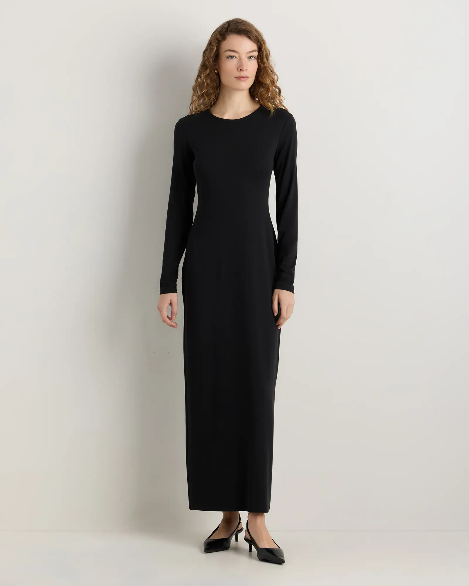 Tencel Modal Knit Long Sleeve Maxi Dress | Quince
