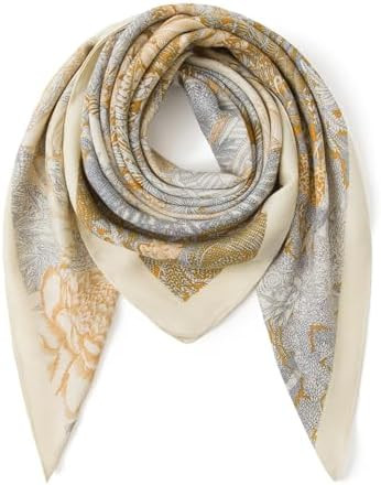 Wool Feel Square Scarf Wrap - Featherlight & Wrinkle-Free, 35"x35" Shawl for Travel & Office. Rea... | Amazon (US)