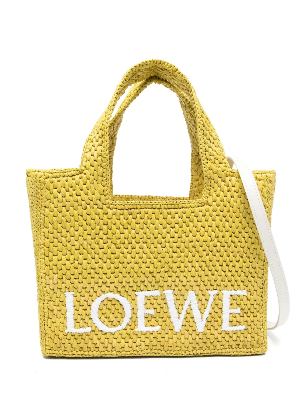 LOEWE small Font tote bag - Yellow | Farfetch Global