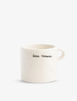 Good Morning ceramic mug 9cm | Selfridges