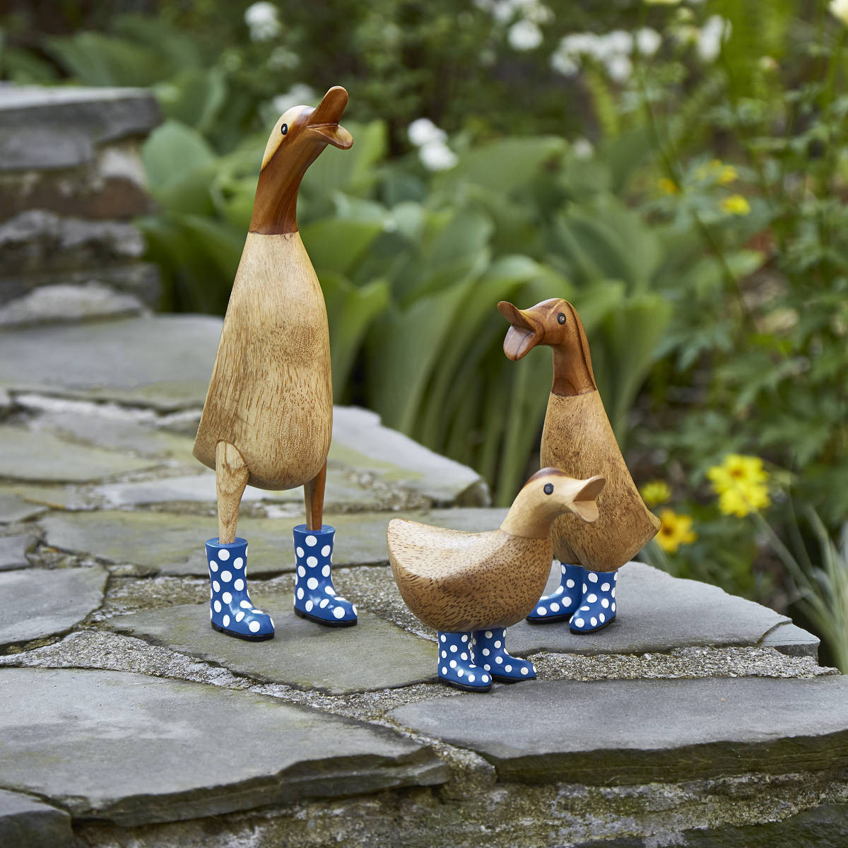 Spotted Wellies Garden Ducks | UncommonGoods