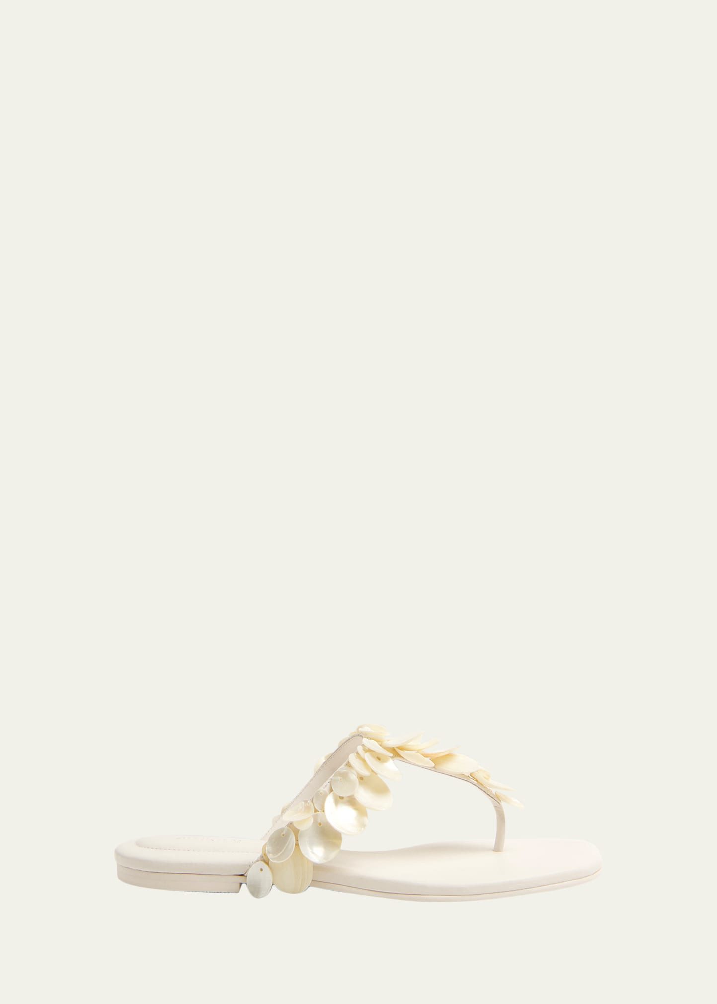 SIMKHAI Elin Shell Leather Thong Sandals | Bergdorf Goodman